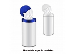 Customized Flushable Wipes in Canister